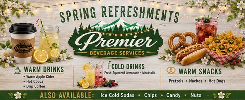 Spring Refreshments booth graphic