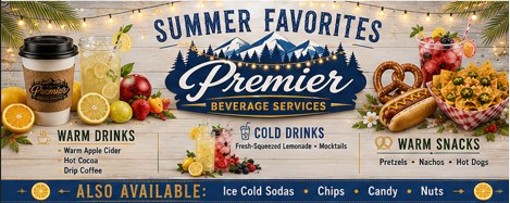 Summer Favorites booth graphic